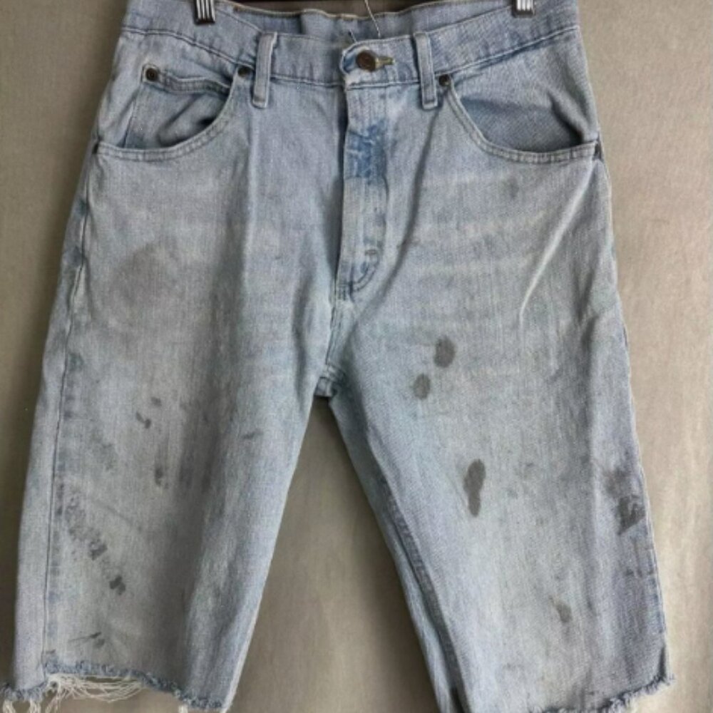 Denim Jean Shorts Thrashed Distressed Low Rise Y2K